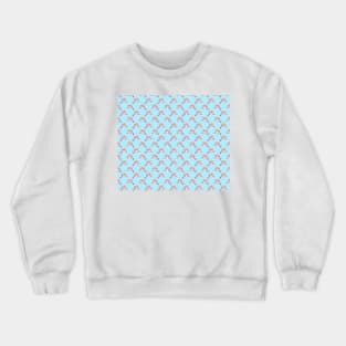 Axolotl and Little Sloth Pattern Crewneck Sweatshirt
